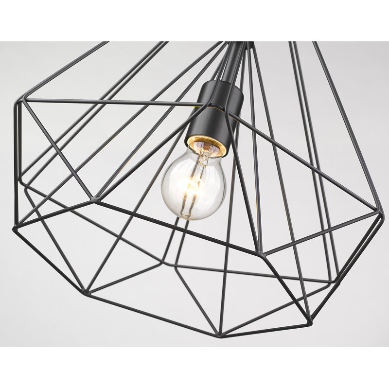 Angus 1 - Light Single Pendant, Matt Black