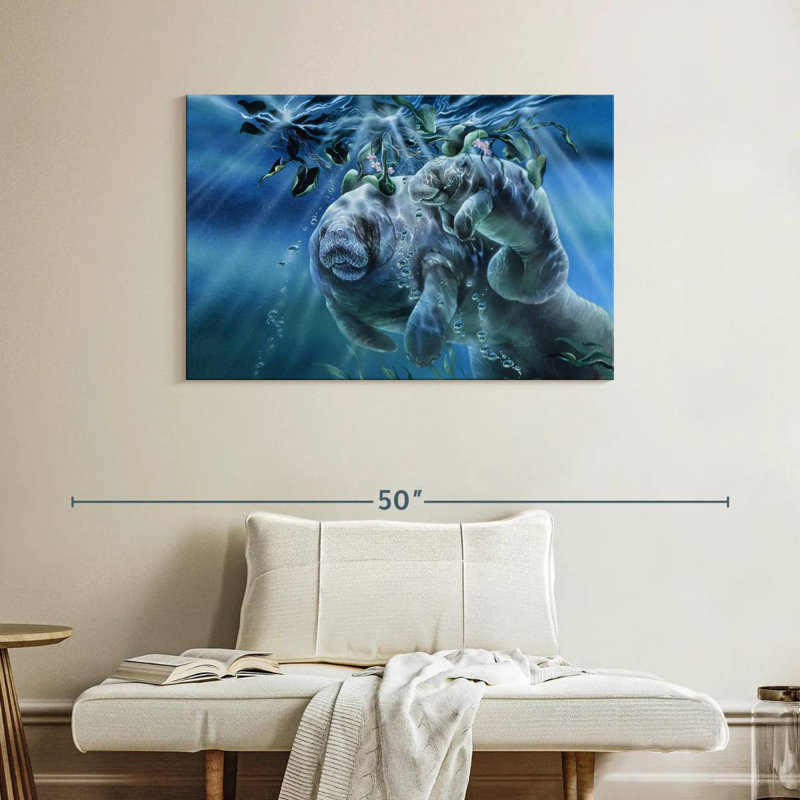 Manatees Sunshine, 26" H x 39" W