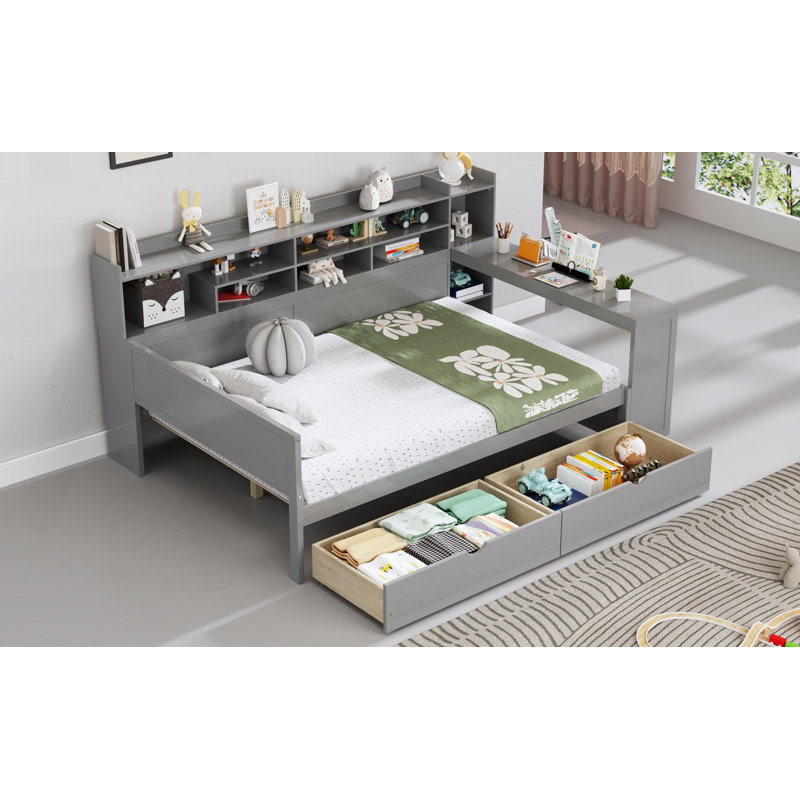 Lit de jour en bois multifonctionnel, Double 