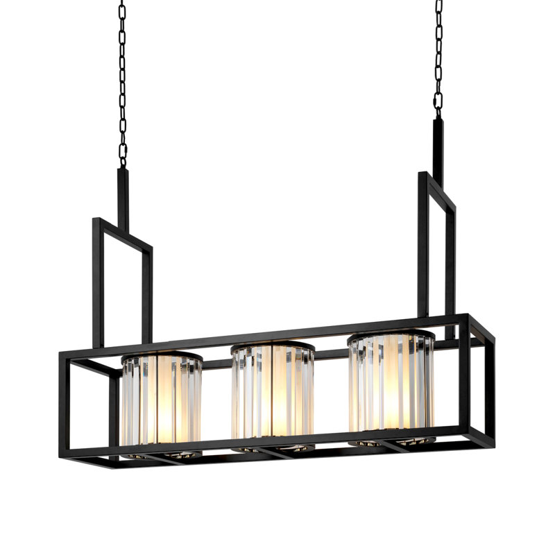 Luminaire suspendu linéaire à 3 lumières pour îlot de cuisine Carducci