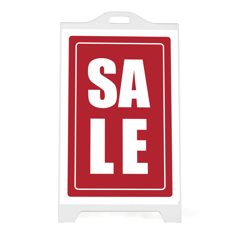 Enseigne de vente de trottoir, Blanc