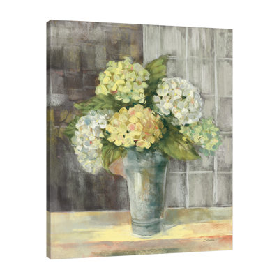 " Yellow Hydrangea Gray " by Carol Rowan