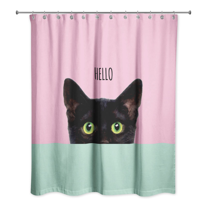 Rideau de douche simple Cats Collection, Rose