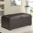 Leather Storage Bench With 2 Side Ottomans, Black