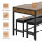65" Dining Table Set With Power Outlet For 4-6, 3-Piece Kitchen Table With 2 Utensil Drawers, 2 Benches,  Wine Rack & Charging Station For Small Space