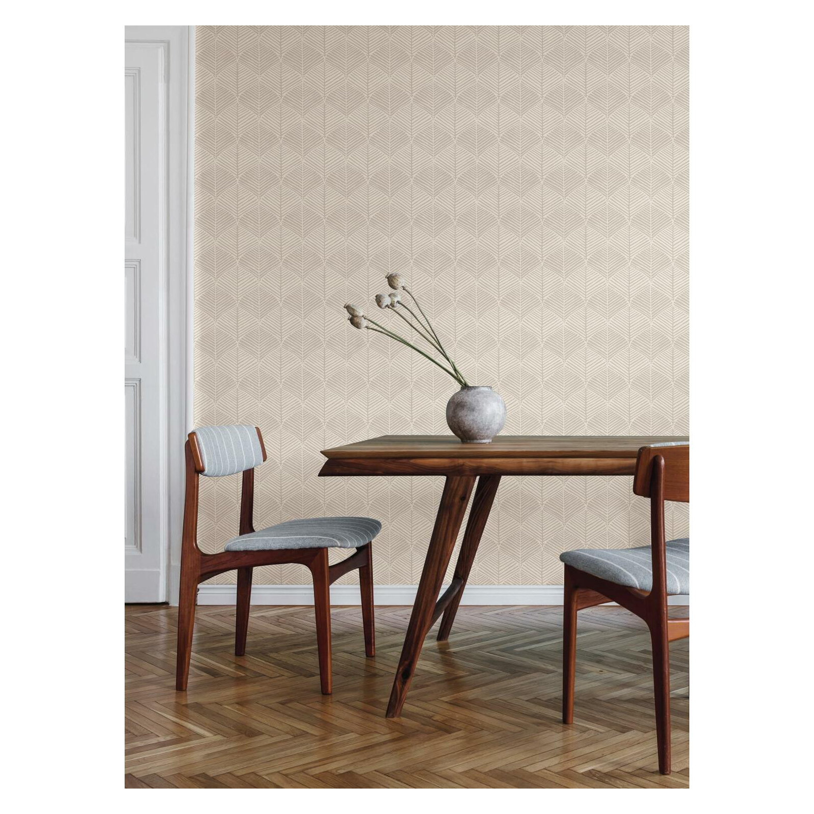 Biella Floral Wallpaper, Gray