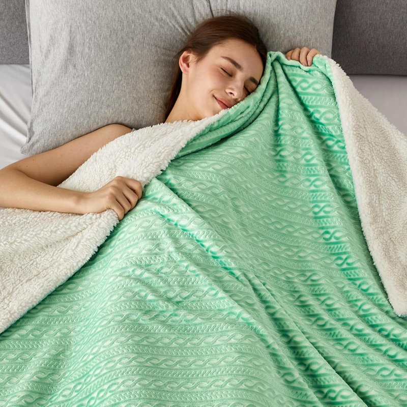Molleton simple en jacquard 3D sauge, Vert