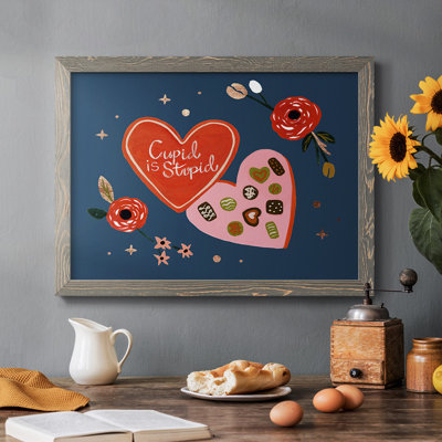 Happy Galentine II, peinture sur toile encadrée