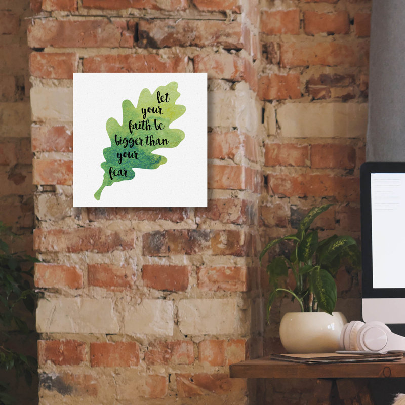 «Faith Fear» par Erin Clark, art mural sur toile, H 12 po x l 12 po x P 0,75 po