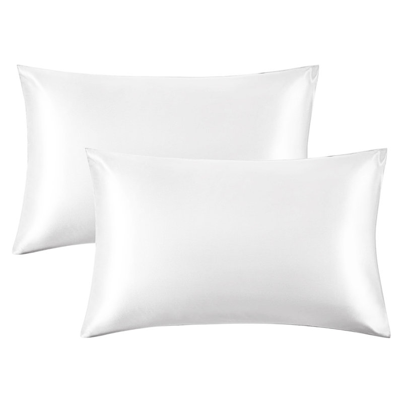 Andrius Satin Envelope Pillowcase, White