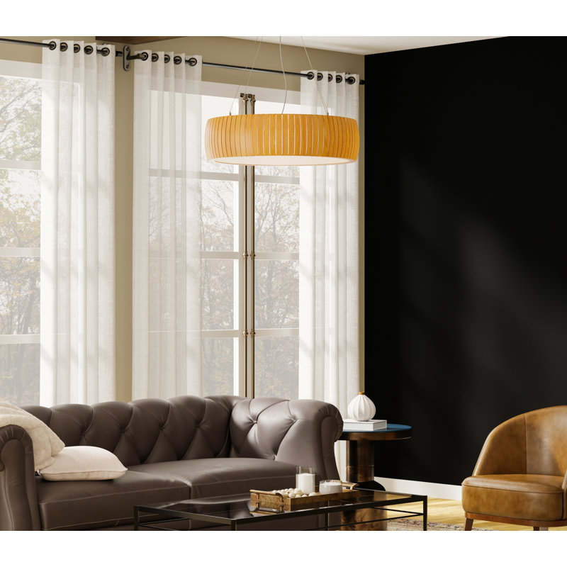 Barril Chandelier, Imbuia, 7.41" H x 23.4" W x 23.4" D, 3