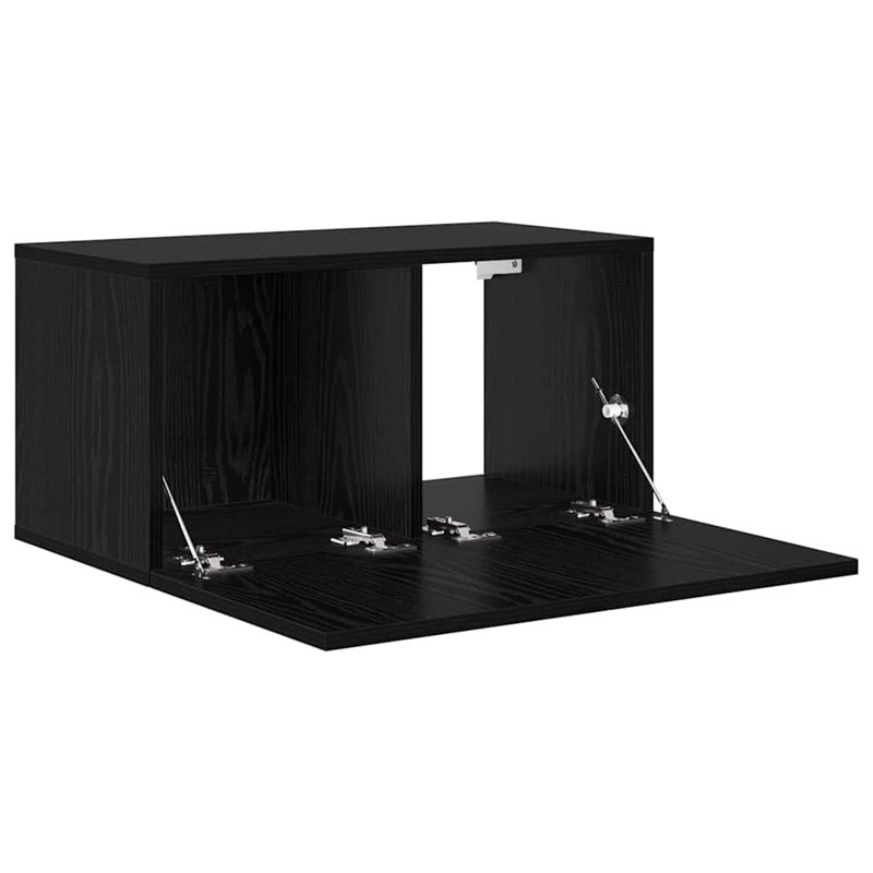 TV Cabinet 3 Pcs 60 X 30 X 30 Cm Engineered Wood, Black