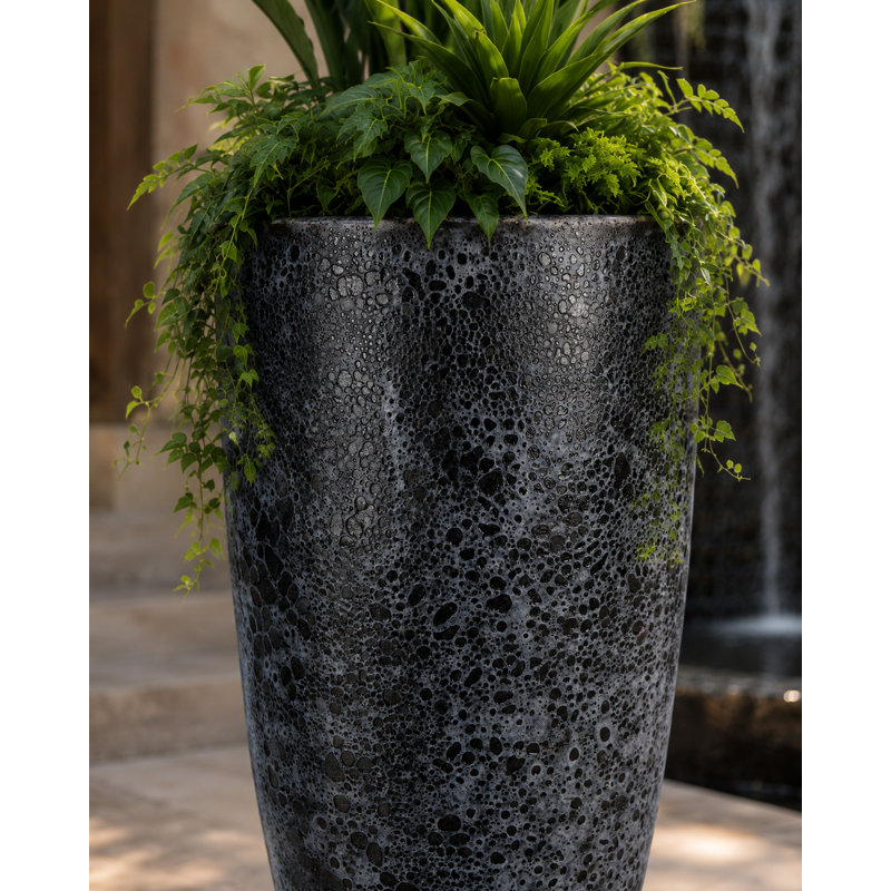 Vase Calypso 53 cm - Lave noire