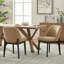 Chaise de salle à manger rembourrée en polyester 19,5 po avec pieds en bois massif noir (ensemble de 6)-923741-923743