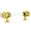 Cache multi-crystals 5 inch center to center acrylic pull in finish Museum Gold-472971395