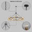 Lustre de salon à 24 lumières à intensité variable sur roulettes