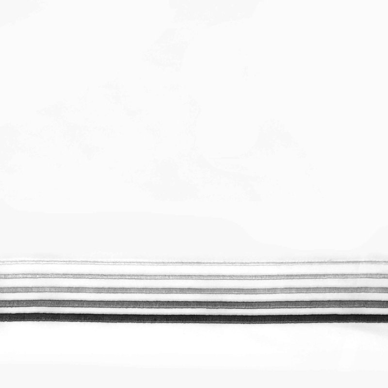 Casale Flat Sheet, King Flat Sheet, White/Gray