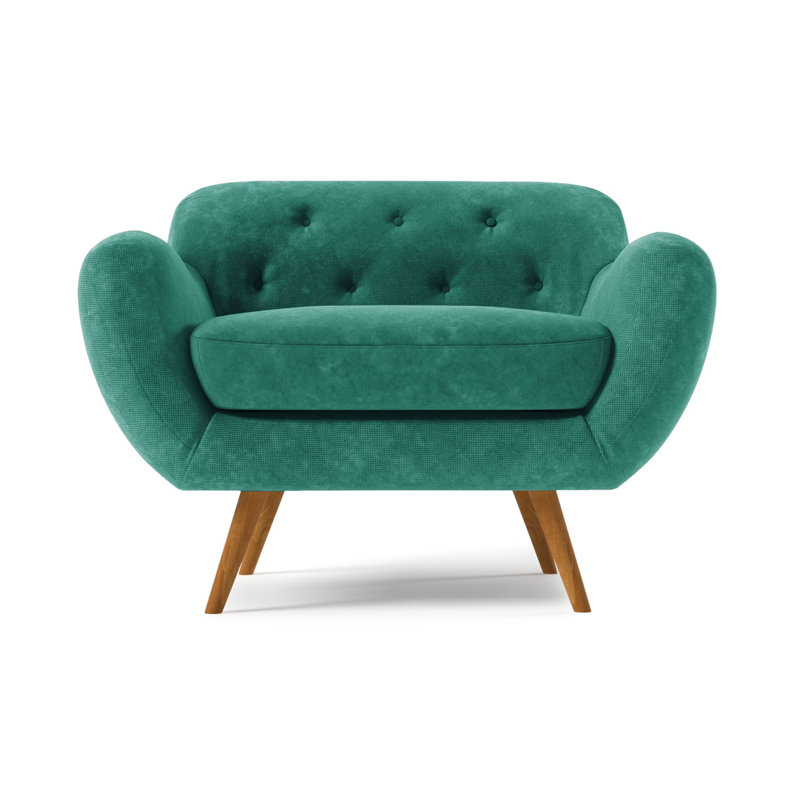 Jefferson Upholstered Armchair, Emerald Green