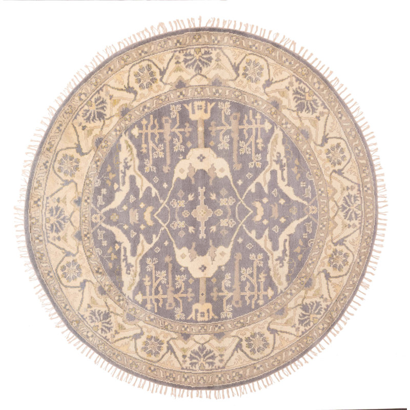 Tapis gris Royal Oushak 7 pi 9 po x 7 pi 9 po