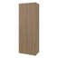 Armoire H 66,9 po, 2 portes, 4 tablettes, chêne naturel / blanc - Chambre