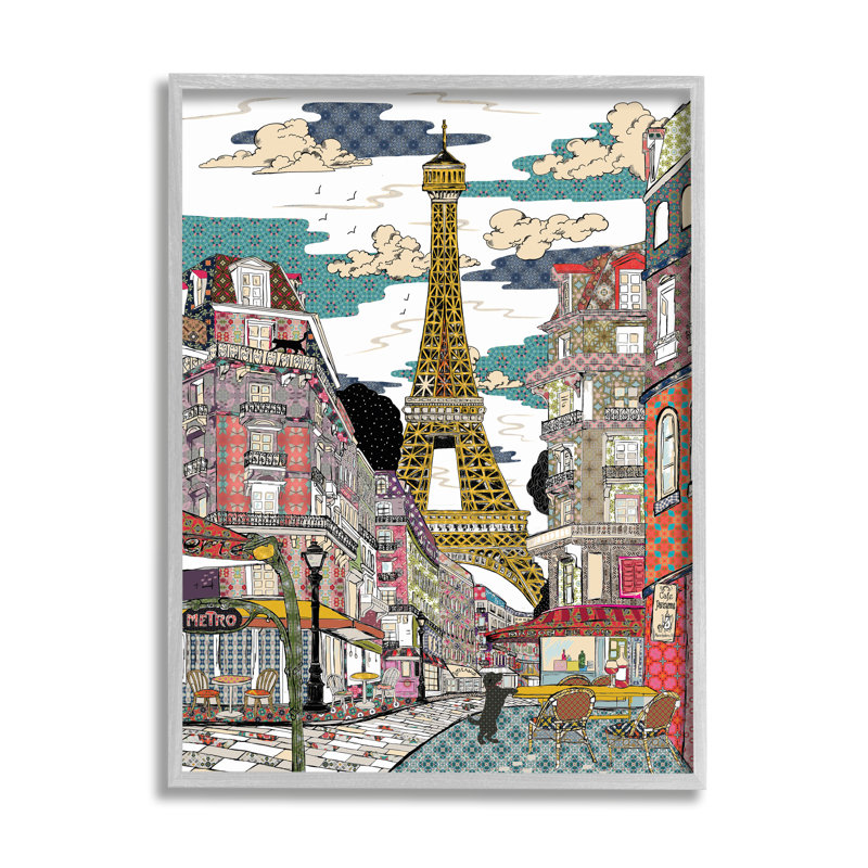 Christifère Christifer, patchwork de Paris, Estampe numérique Farmhouse, H 14 po x l 11 po x P 1,5 po