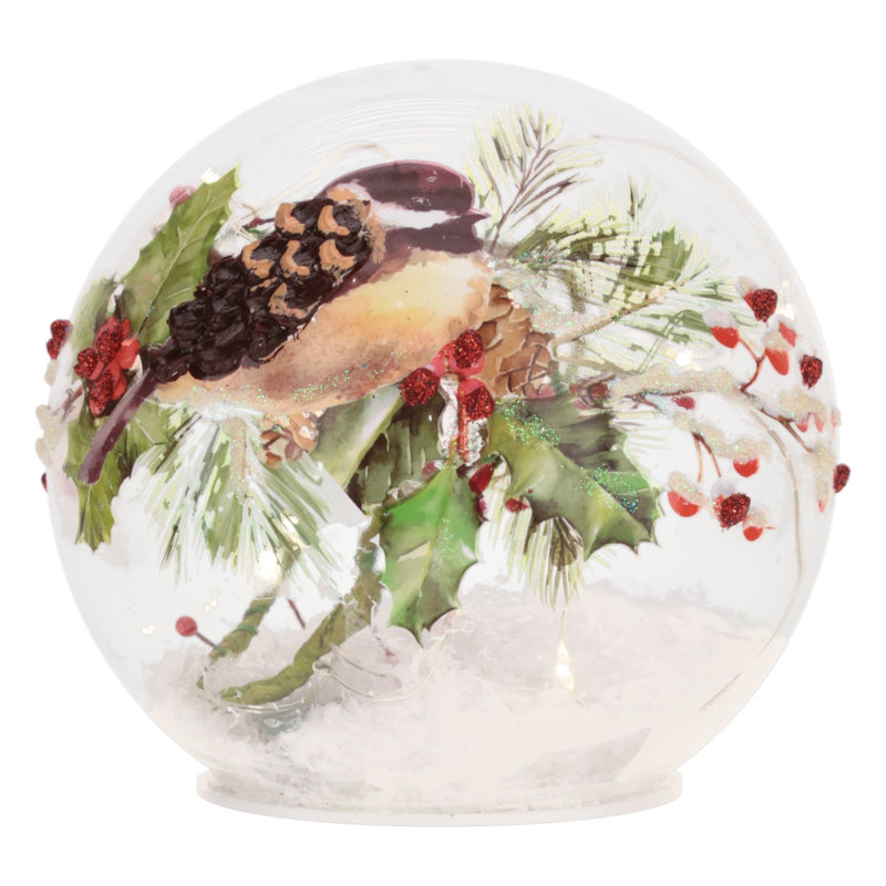 Berry Bird Lighted Table Top - 5 Inches