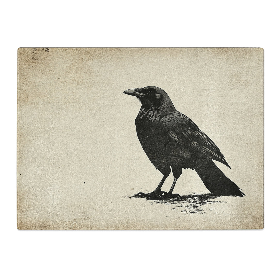 Crow Bird Vol.2  Glass Chopping Board