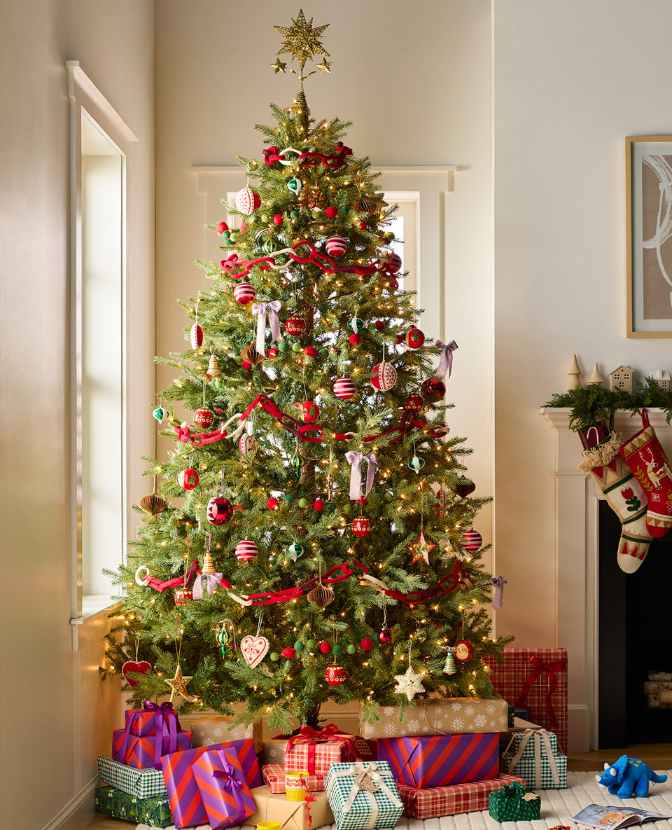 le marché d'arbres de Noël