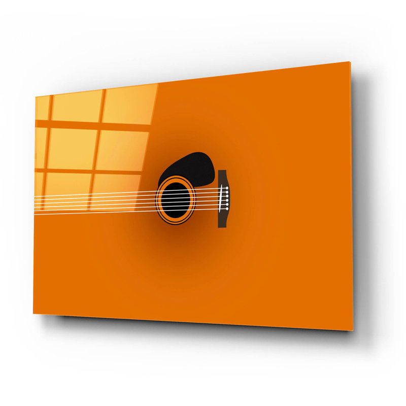 «Guitare minimale» par Mark Ashkenazi, H 16 po x l 24 po x P 0,2 po