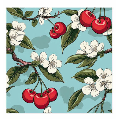 Food and Kitchen Cherry Dreams I Modern Unframed Art Print