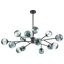 Spoffo 15 Light Sputnik Sphere Chandelier Kitchen Island Pendant Lamp With Glass Lampshade-699826902