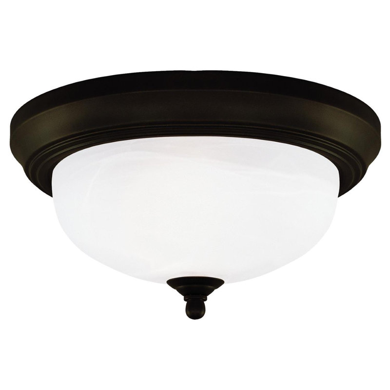 Plafonnier encastré 1 lumière Mclain, H 6 5/8 po x 13 po de diamètre