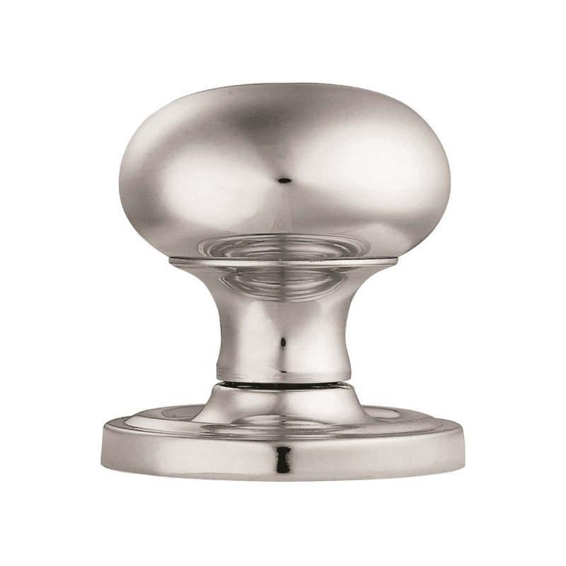 Victorian Passage Door Knob, Polished Chrome