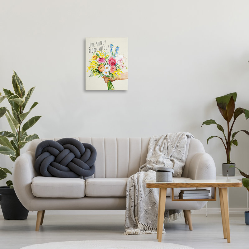 «Live Simply Bloom Wildly» par Enya Todd, H 20 po x l 16 po