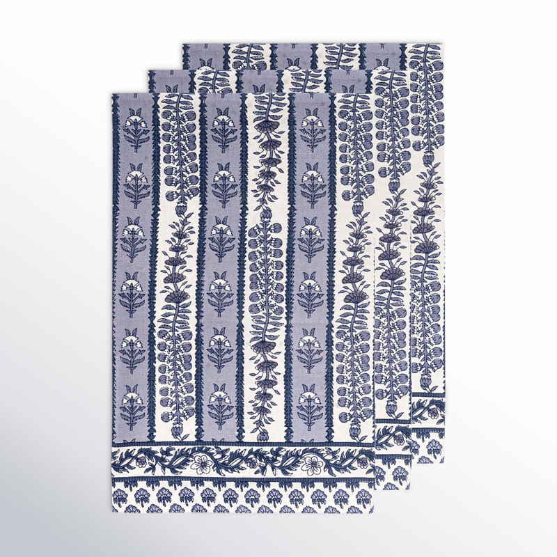 Avignon Provence Tea Towels 20" x 30", Blue/Marine