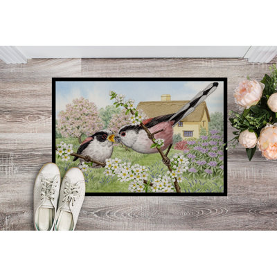 Non-Slip Floral Outdoor Doormat