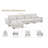 5 Piece Upholstered Sectional Sofa With Ottoman-1919426800