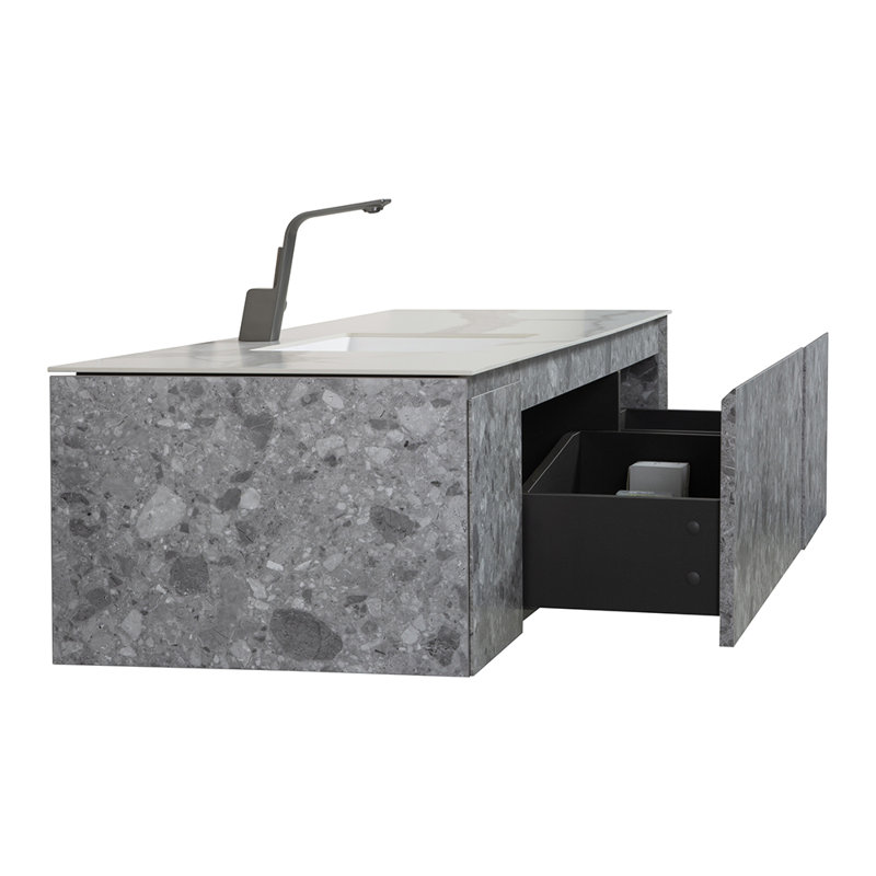 Wivestad 65 " W Free Standing Wall Mounted 1 Single Vanity Bathroom Vanity With Cultured Marble Top