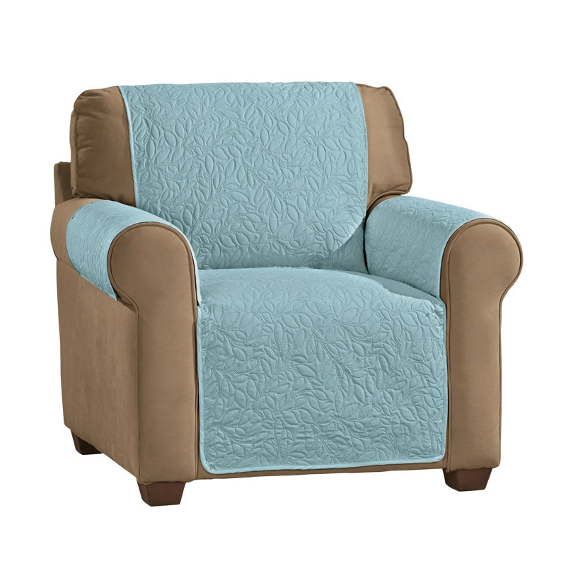 Protecteur de mobilier à motif de feuilles, Bleu