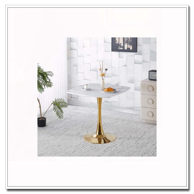 31.5"SquareTulip Dining Table, 28.93"H x 31.5"L x 31.5"W, White