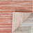 Garbielle Striped Sand Maroon Salmon Indoor Outdoor Area Rug-504599826