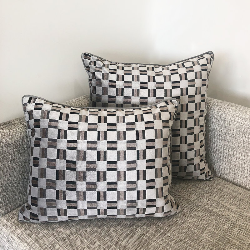 Zeppelin Square Pillow Cover & Insert, Silver