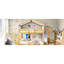 Lit superposé simple au-dessus avec tente Natural-1801869350