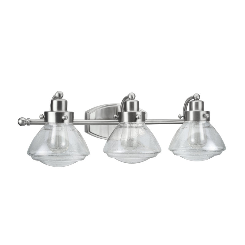 Éclairage pour meuble-lavabo 3 lumières en métal transitionnel Lucero