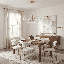 Lustre 6 lumières Meridian en nickel brossé-467454781