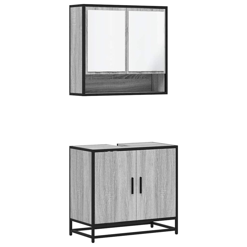 Bathroom Furniture Suite, Grey Sonoma