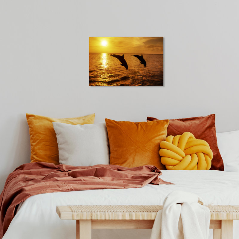 «Antonea Animals», David Fleetham - Sunset Dance Coastal Orange, reproduction d'art sur toile, H 16 po x l 24 po x P 0,8 po