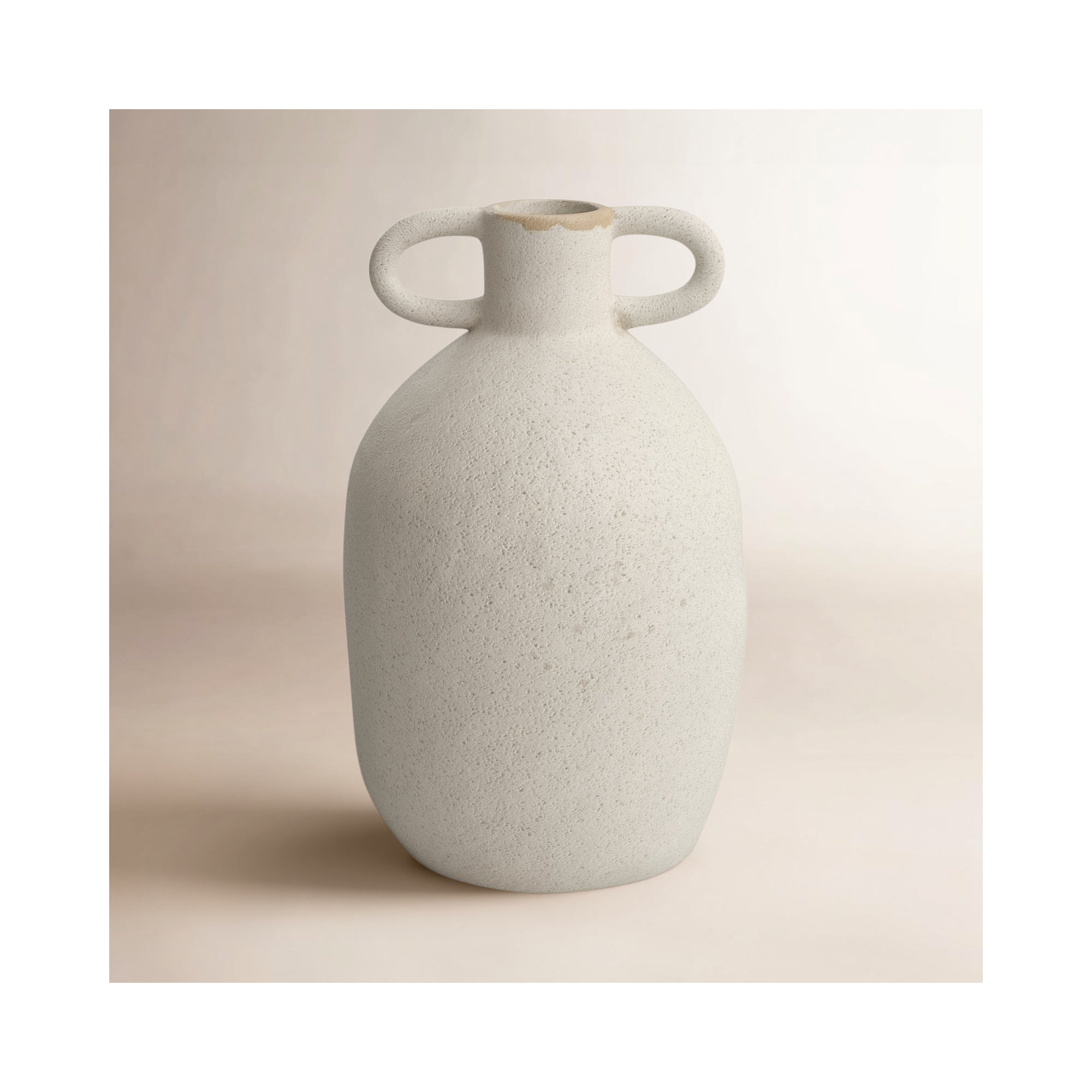 9.06'' Stoneware Table Vase, White