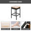 Table de bar d'extérieur en bois d'acacia 10 pièces et huit tabourets avec coussins, plateau de table pliable, meubles de patio toutes saisons, brun