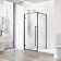Meridian 34" W x 34" D x 76" H Hinged Framed Shower Enclosure with 3/8  Clear Glass